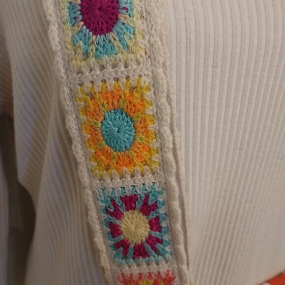 3536 Medium size Reversable The Flipped Bird Brand Orange and Teal Crochet Strap - Picture 2 of 5